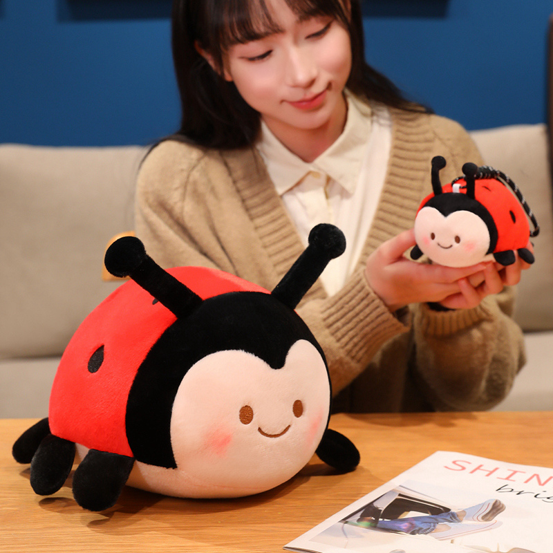 Super Soft Ladybug Plush Toy, Adorable Stuffed Insect Doll with Spot Details 14