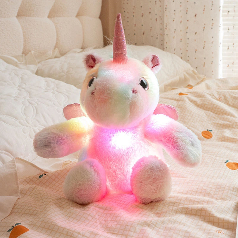 Light-Up Rainbow Unicorn Plush Toy, Soft Stuffed Unicorn Doll for Kids 1