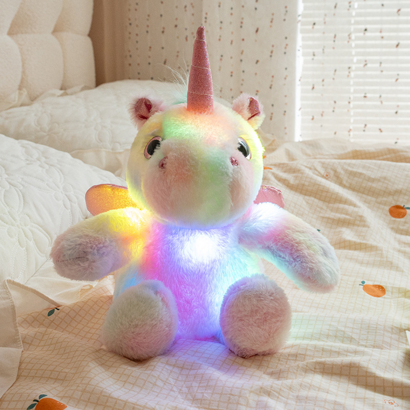 Light-Up Rainbow Unicorn Plush Toy, Soft Stuffed Unicorn Doll for Kids 13