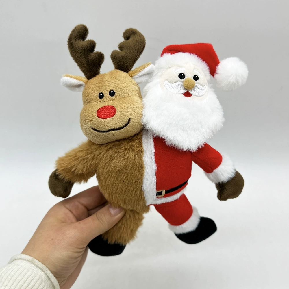 23cm Half Santa & Half Reindeer Christmas Plush Toy - 65g Festive Stuffed Animal Decoration 17