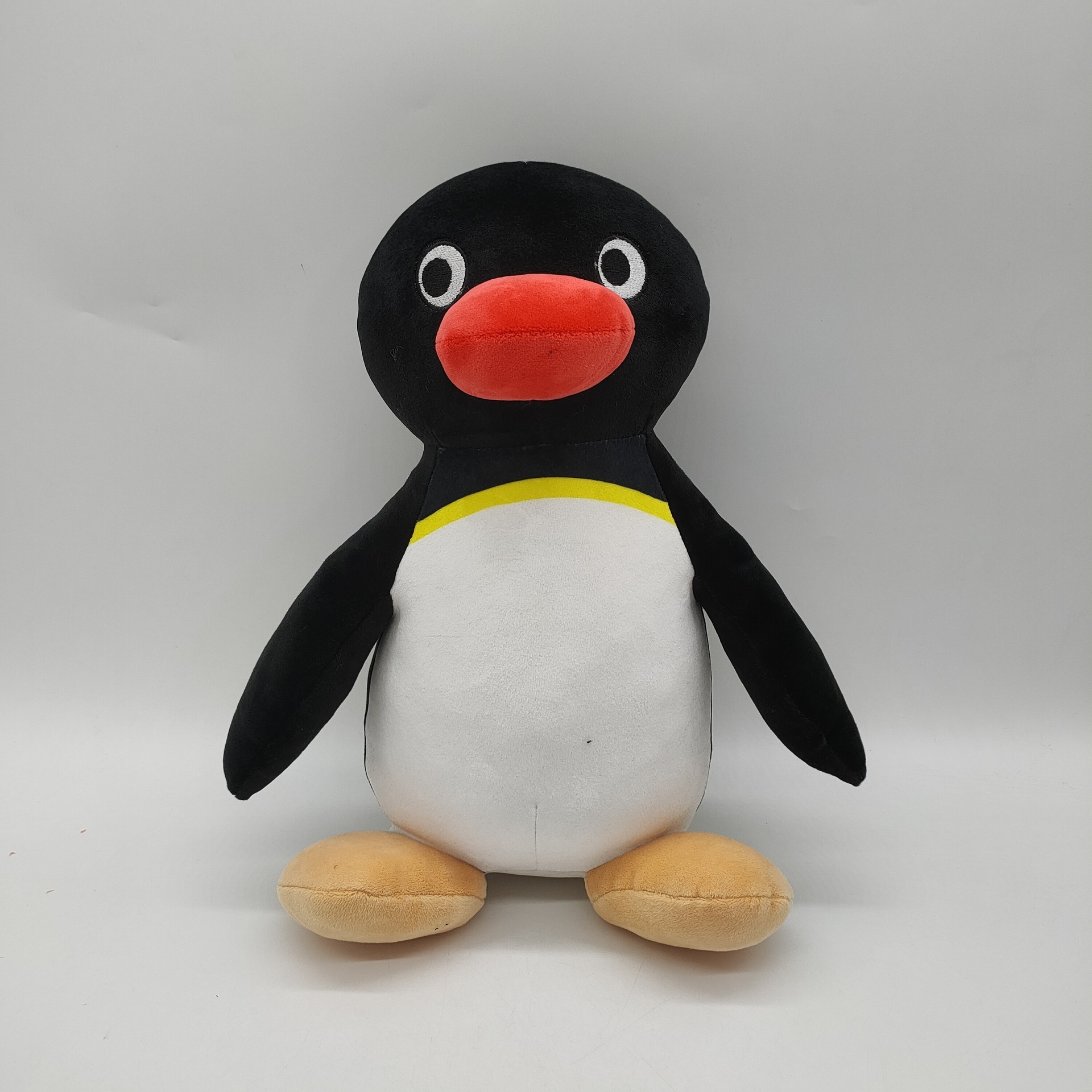 31cm Adorable Black & White Pingu  Penguin Plush Toy - Soft Stuffed Animal with Red Beak & Yellow Accent 20