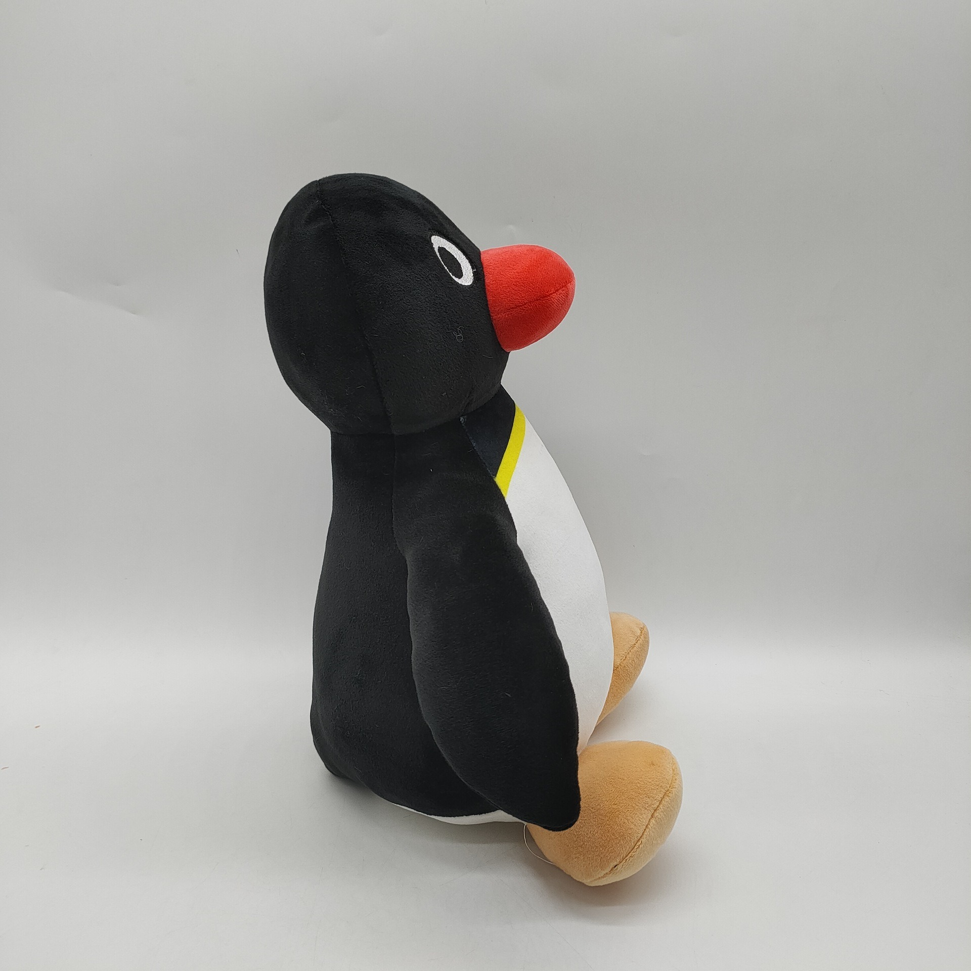31cm Adorable Black & White Pingu  Penguin Plush Toy - Soft Stuffed Animal with Red Beak & Yellow Accent 18