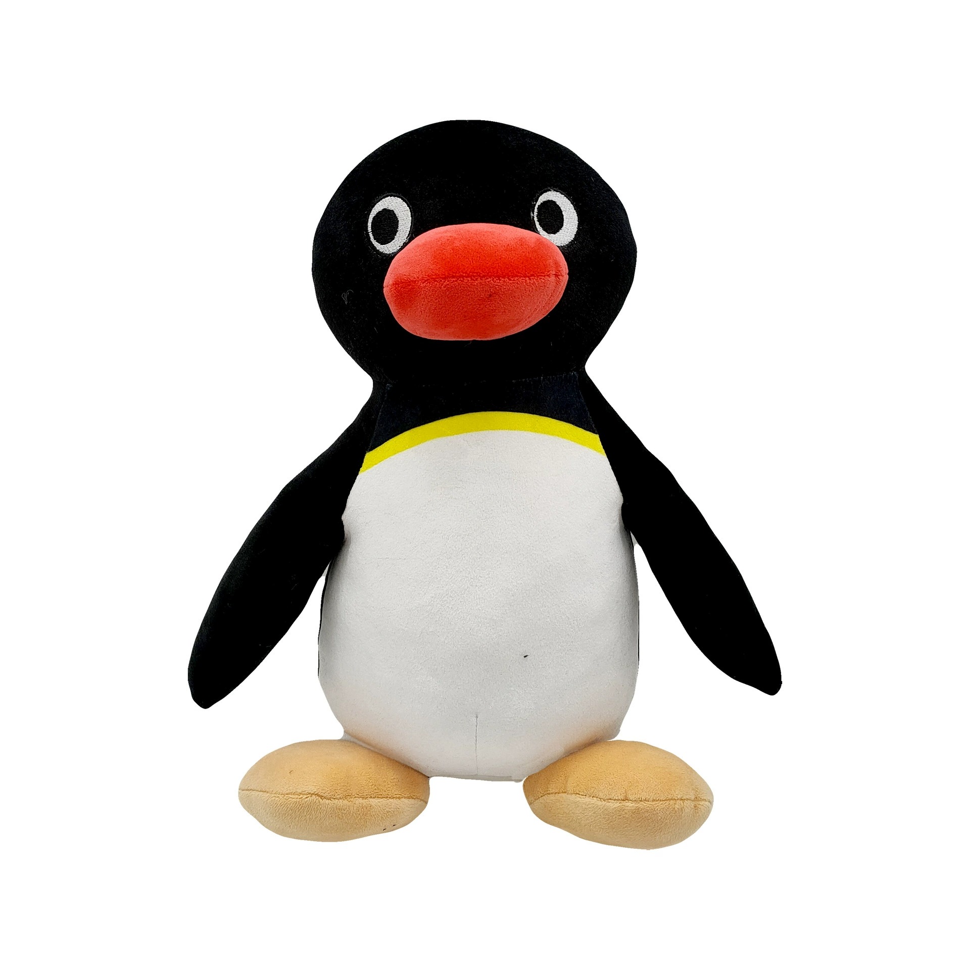 31cm Adorable Black & White Pingu  Penguin Plush Toy - Soft Stuffed Animal with Red Beak & Yellow Accent 11