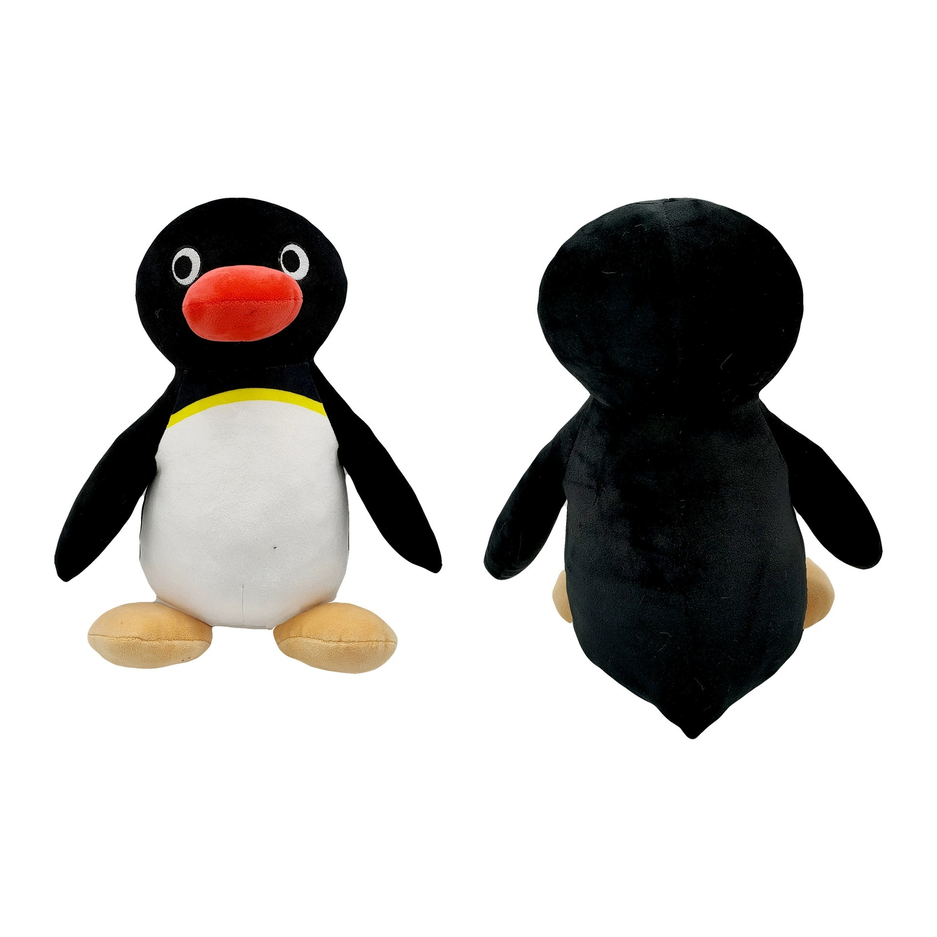 31cm Adorable Black & White Pingu  Penguin Plush Toy - Soft Stuffed Animal with Red Beak & Yellow Accent 10