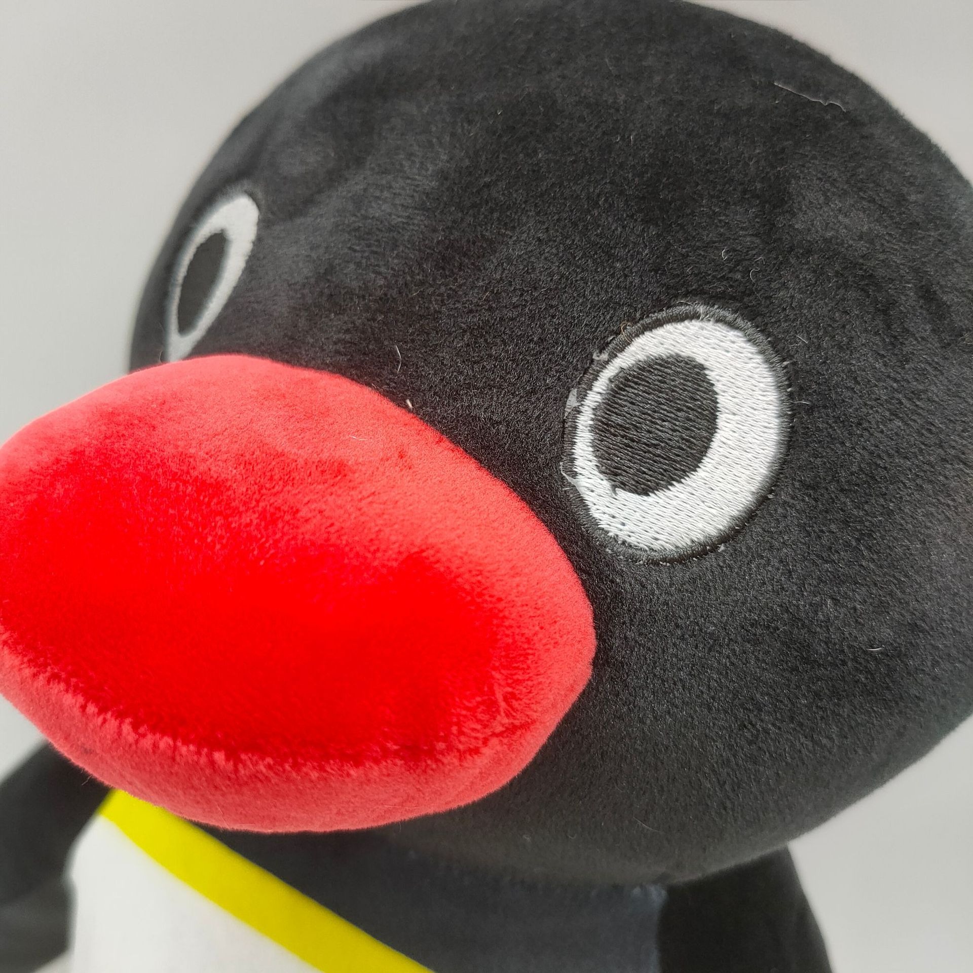 31cm Adorable Black & White Pingu  Penguin Plush Toy - Soft Stuffed Animal with Red Beak & Yellow Accent 13
