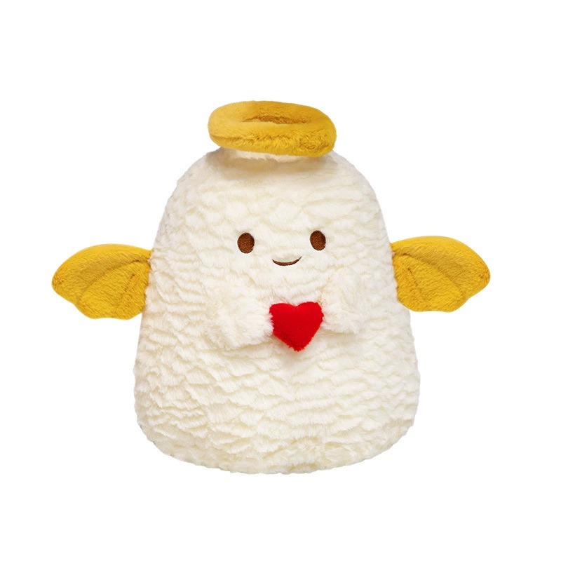 Cute Fluffy Angel & Devil Plush Toy Pair - Contrast Sweet Stuffed Dolls for Cuddling & Home Decor 17