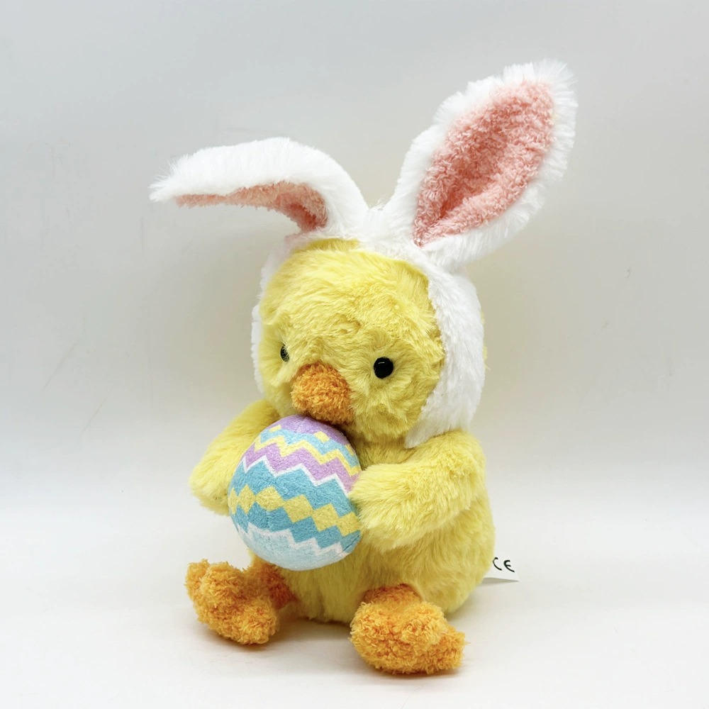 27cm Easter Plush Chick with Bunny Ears  Colorful Egg – Cute Stuffed Animals for Easter Decor & Gifts 17
