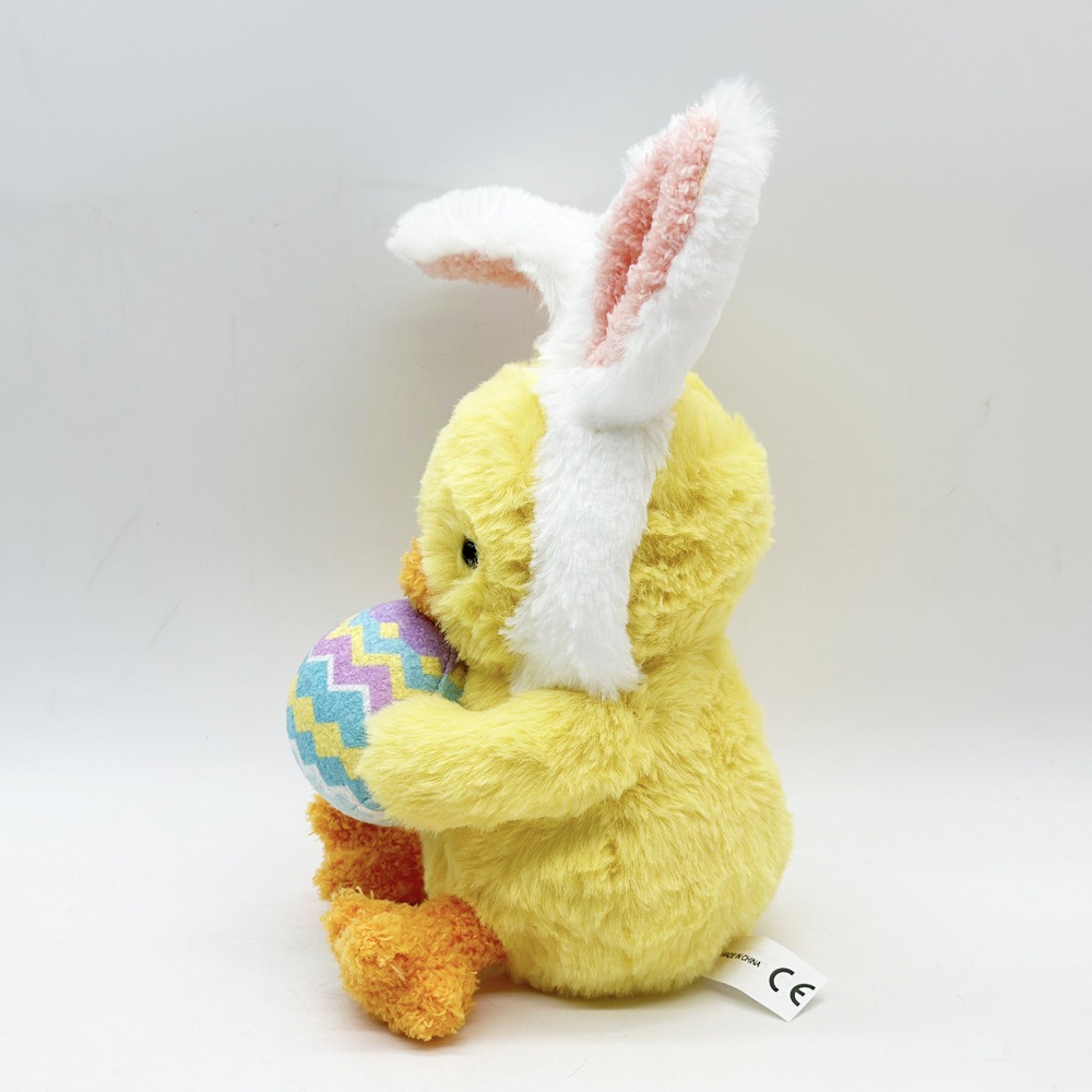 27cm Easter Plush Chick with Bunny Ears  Colorful Egg – Cute Stuffed Animals for Easter Decor & Gifts 15