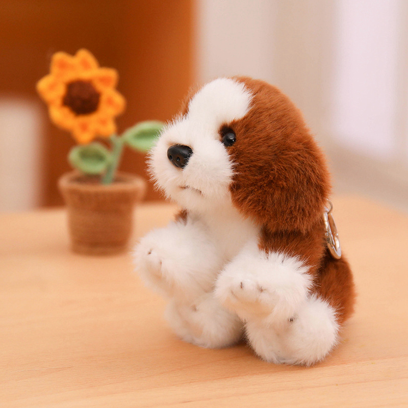 Миниатюрная плюшевая кукла-щенок размером с большой палец — мягкая игрушка-собачка для подарков. 11