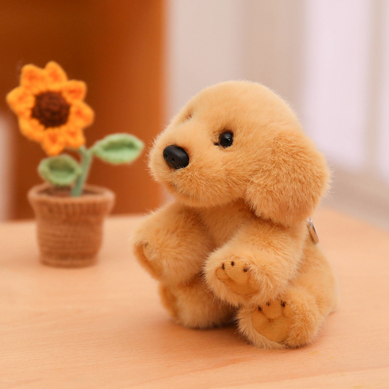Миниатюрная плюшевая кукла-щенок размером с большой палец — мягкая игрушка-собачка для подарков. 15