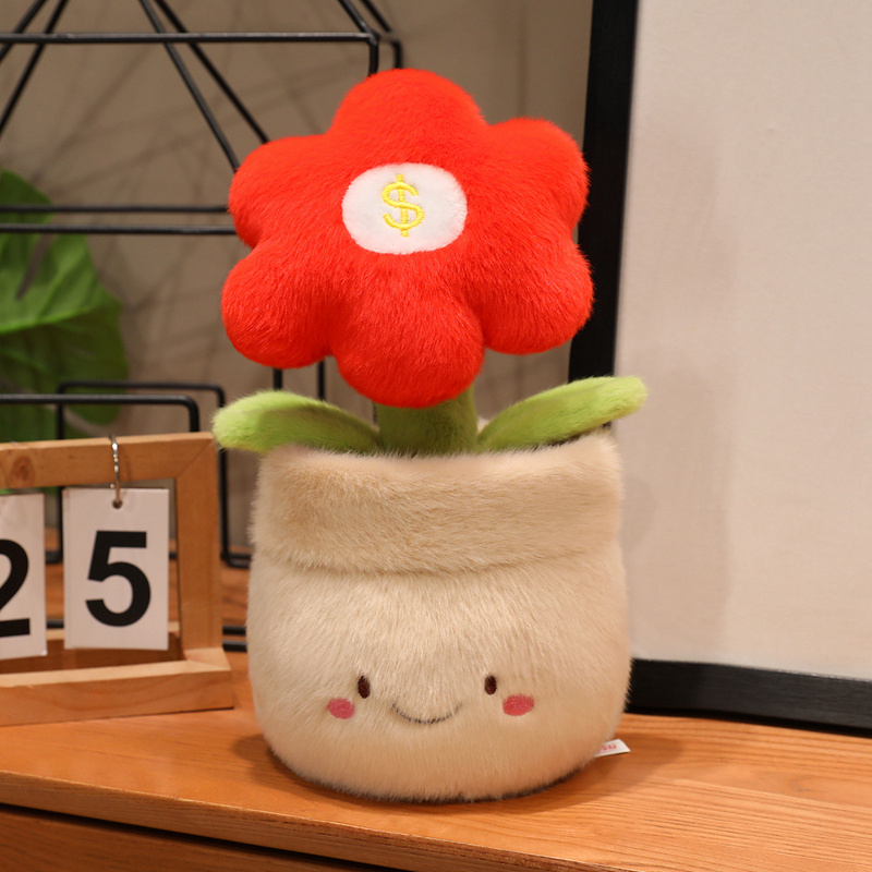 Lucky Money Flower Plush Doll - Soft Stuffed Money Flower Doll for Gifts & Home Decor 16