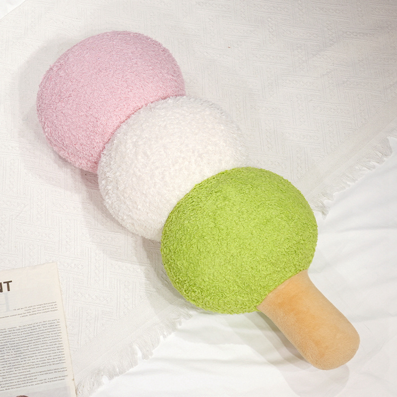 Cute Cat Head & Tanghulu Plush Pillow - Soft Stuffed Animal-Food Themed Cushion for Sofa/Bed 14