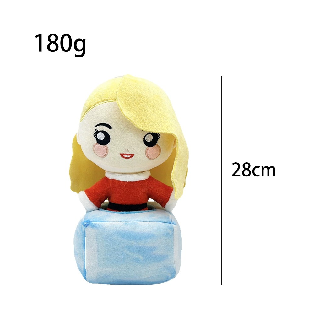28cm Merry Christmas Plush Doll - Cute Blonde Character with Festive Santa Outfit (180g) 21