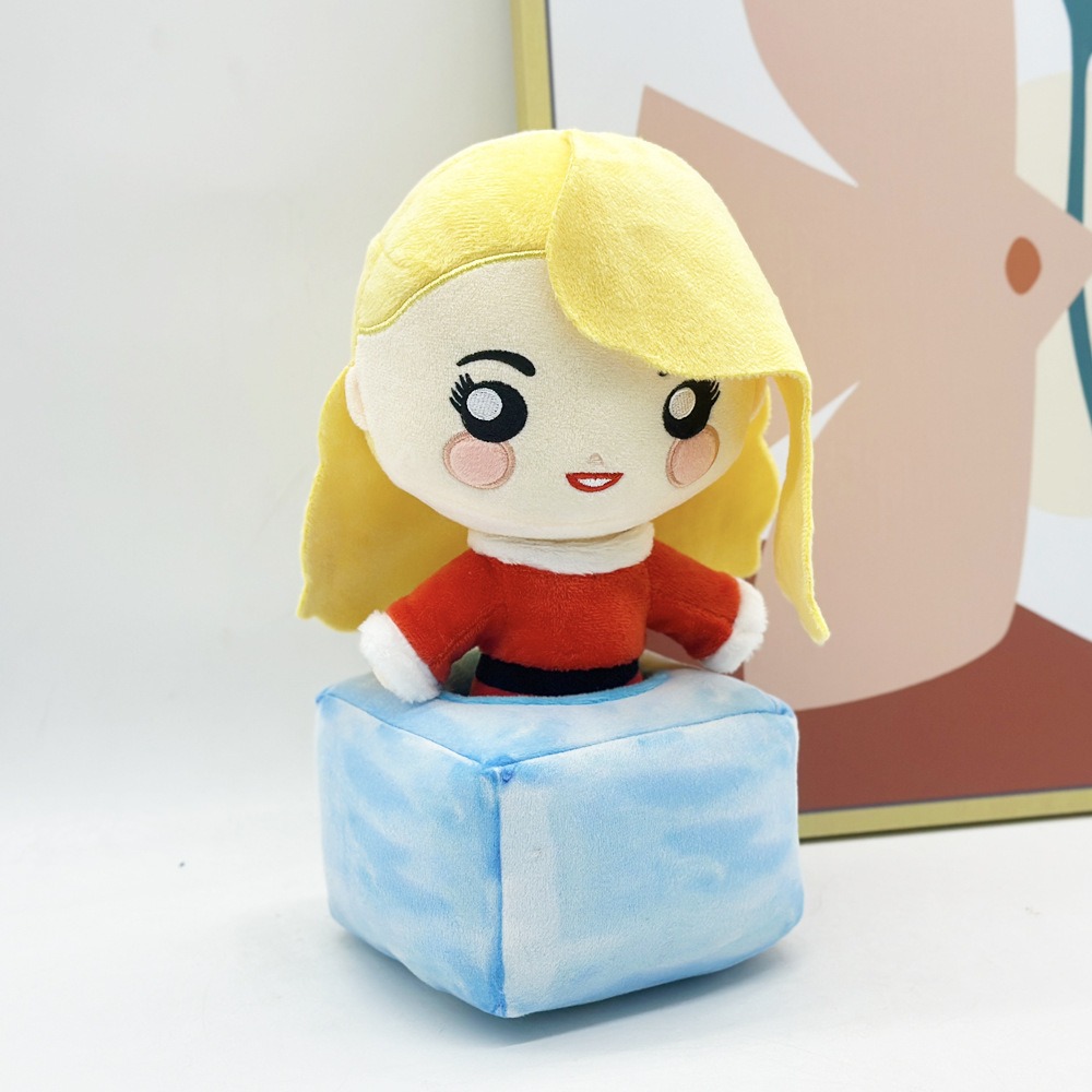 28cm Merry Christmas Plush Doll - Cute Blonde Character with Festive Santa Outfit (180g) 15