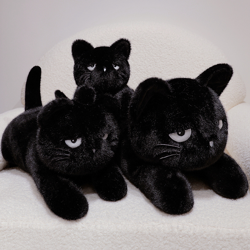 Cute Expressive Cat Plush Doll - Soft Stuffed Cat Toy with Adorable Facial Expressions 12