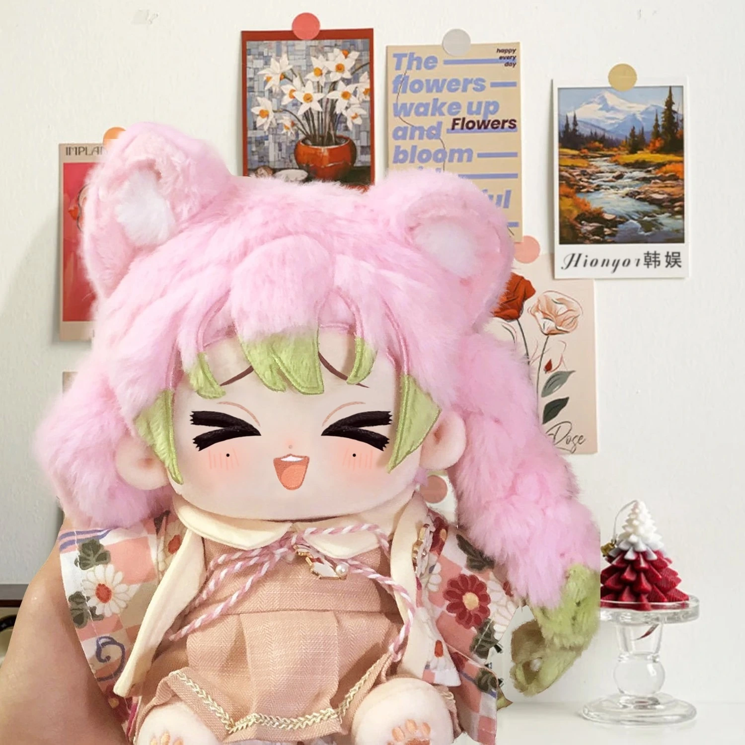 Оригинальная плюшевая кукла Канроджи Мицури из сериала «Истребитель демонов: Кимэцу но Яиба», высотой 20 см, в стиле Канроджи Мицури. Милая, улыбающаяся плюшевая игрушка. 1