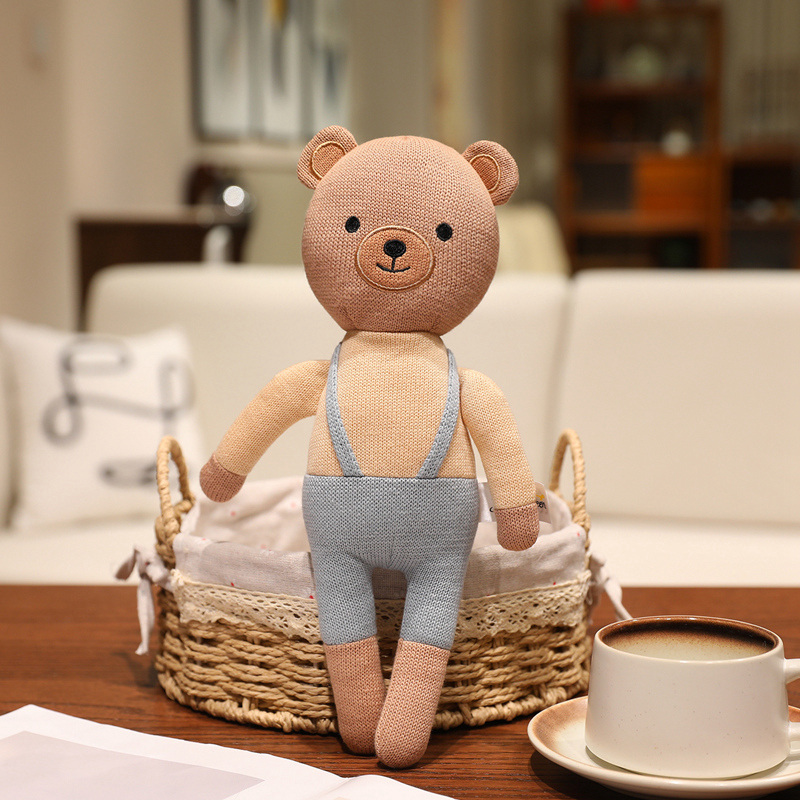 Knitted Animal Plush Toy with Clothes - Cute Dressed Stuffed Animal for Kids 13