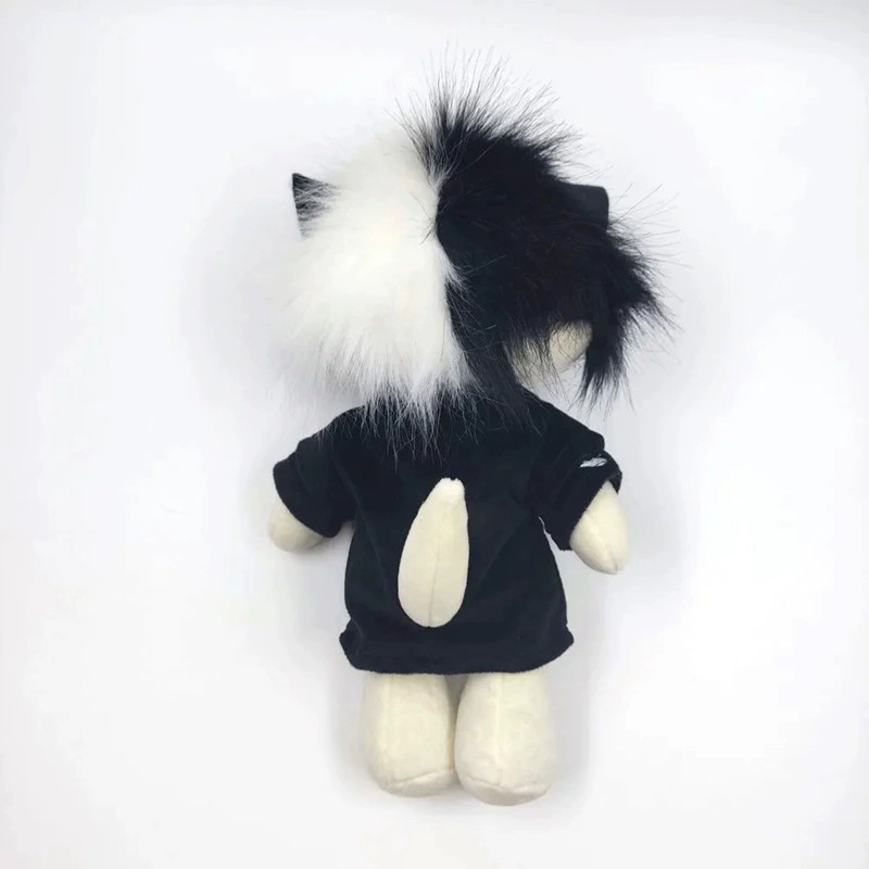 33cm Gothic Demon Cat Plush Toy with DEAD INSIDE Shirt – Spooky Cute Stuffed Animal for Alternative Style Enthusiasts 8