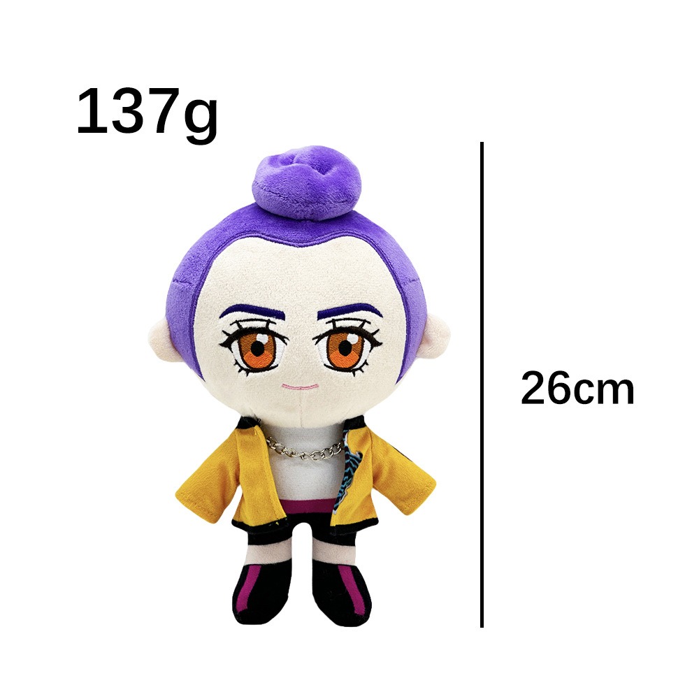 26cm Poupée Rumi Kpop Demon Plush Doll Anime Character Plush Toy  Anime Character Plush Toy Cute Doll with Purple Hair 13