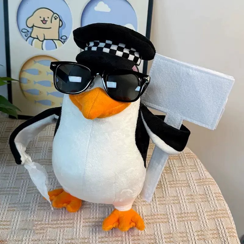 Cool Chef Penguin Plush Toy with Sunglasses & Cooking Spoon - Funny Stuffed Animal Decor 17