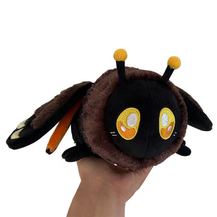 Hot Selling 23cm Head Hawkmoth Ghost Face Terrifying High-end Plush Toy Cute Moth Plushie Home Decoration 13