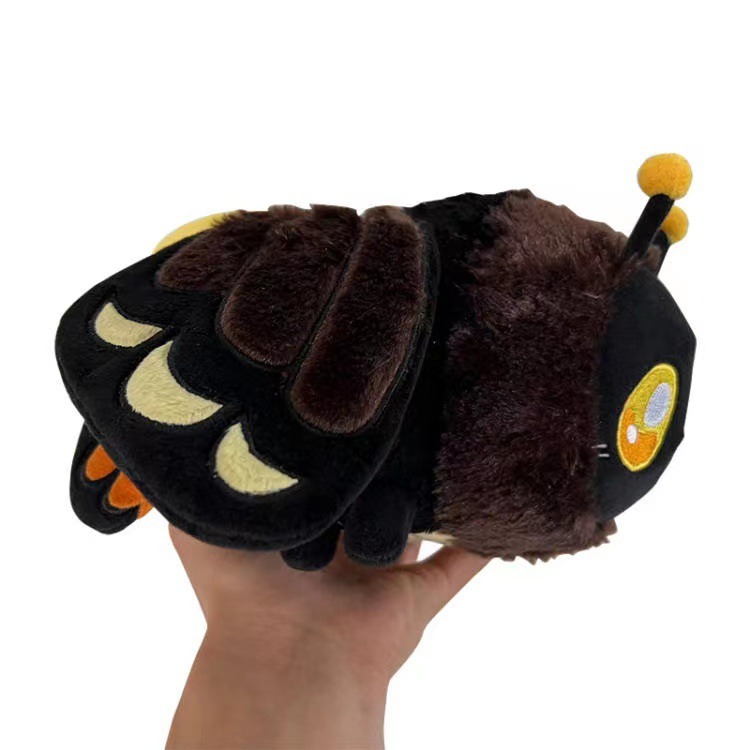 Hot Selling 23cm Head Hawkmoth Ghost Face Terrifying High-end Plush Toy Cute Moth Plushie Home Decoration 16