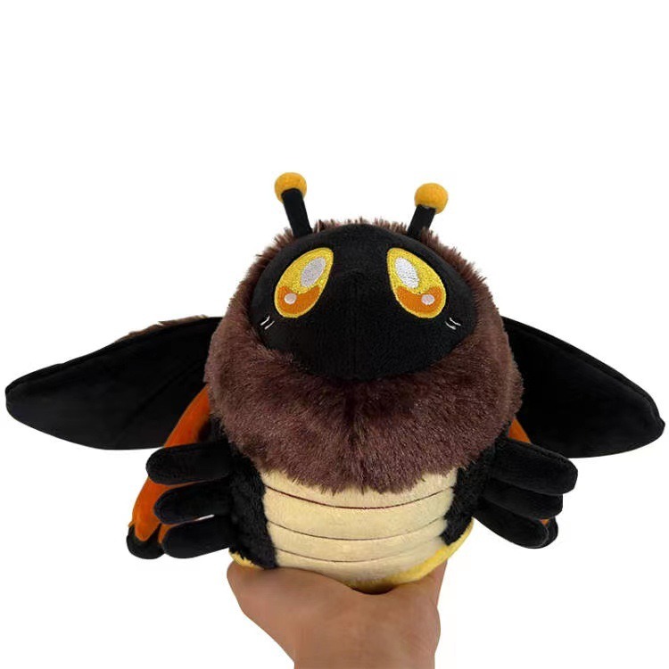 Hot Selling 23cm Head Hawkmoth Ghost Face Terrifying High-end Plush Toy Cute Moth Plushie Home Decoration 14