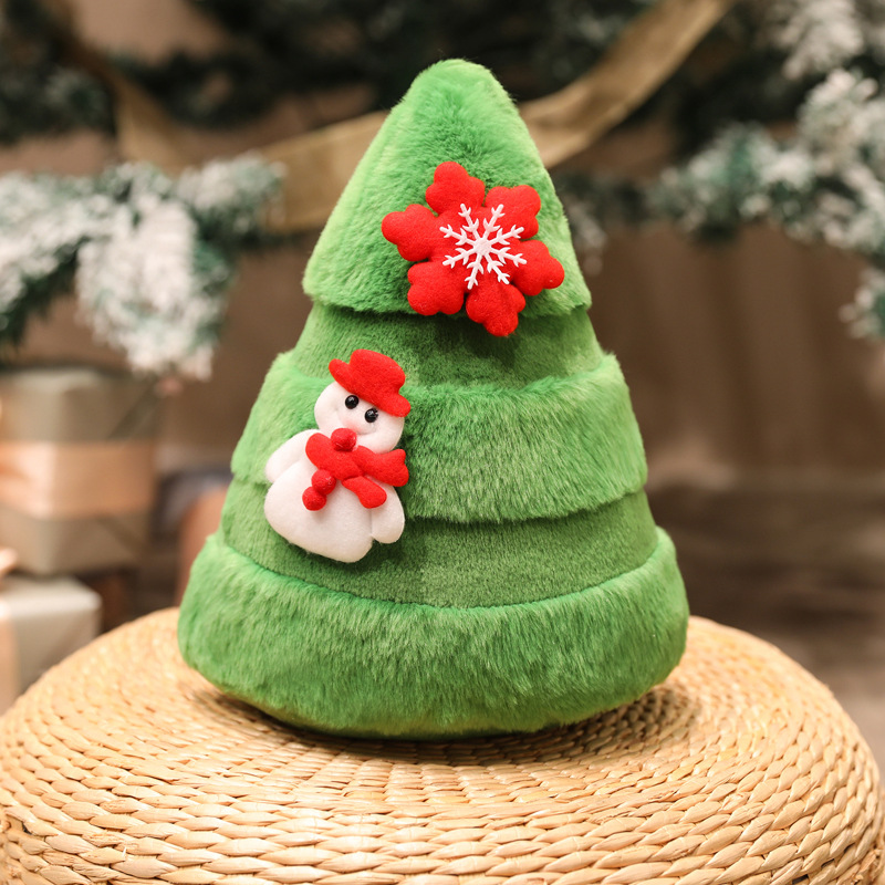 Christmas Tree Plush Toy - Soft Stuffed Tree Doll for Holiday Decor & Kids Gift 12