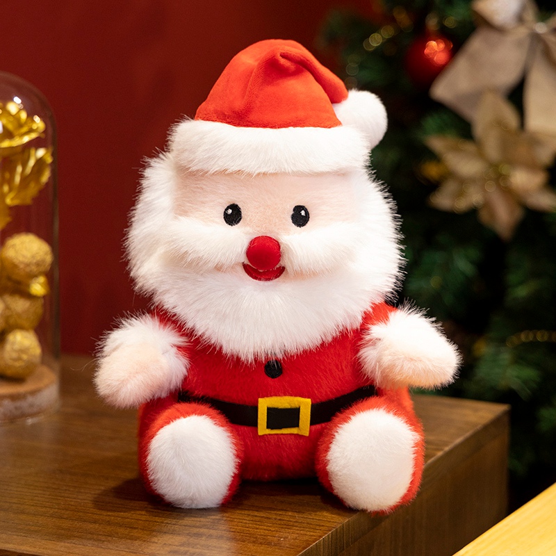 European Mink Santa Claus Plush Toy - Soft Stuffed Santa Doll for Christmas Decor & Gifting 12