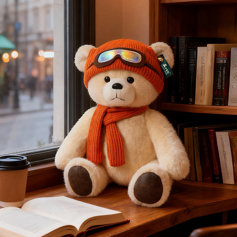 Hooded Teddy Bear Plush Toy - Soft Stuffed Teddy with Hood for Kids & Home Decor 13