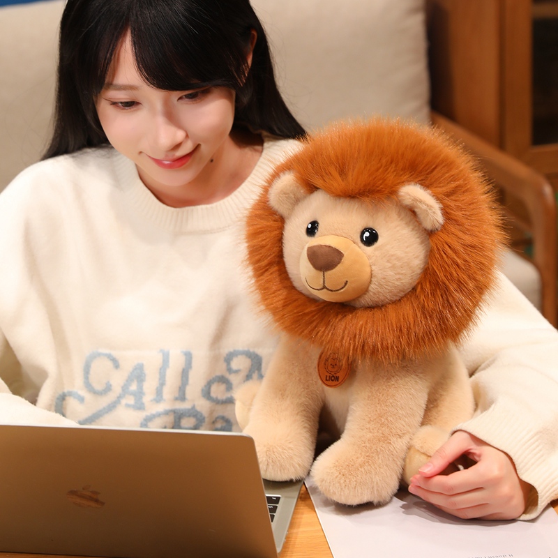 Sitting Lion Plush Toy - Soft Stuffed Lion Doll for Kids & Home Decor 14