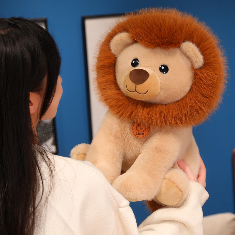 Sitting Lion Plush Toy - Soft Stuffed Lion Doll for Kids & Home Decor 15