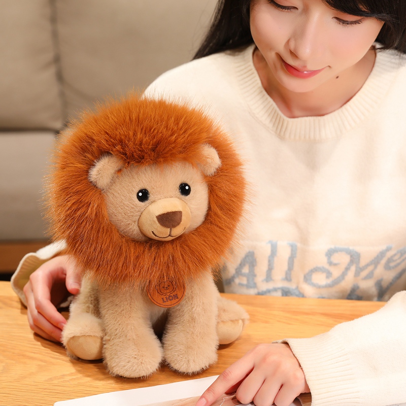 Sitting Lion Plush Toy - Soft Stuffed Lion Doll for Kids & Home Decor 13