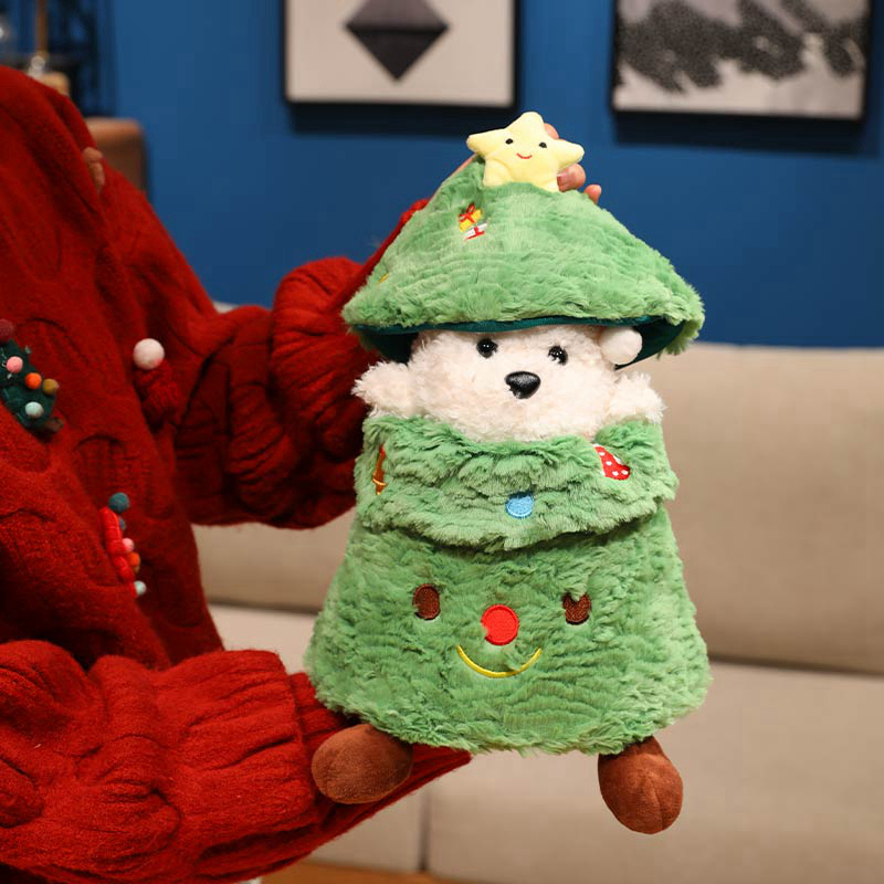 Christmas Tree & Puppy Plush Doll - Cute Soft Stuffed Toy for Holiday Home Decor 13