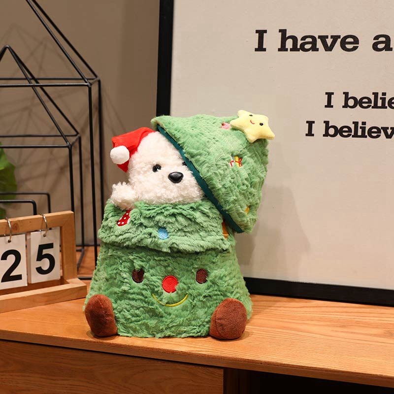 Christmas Tree & Puppy Plush Doll - Cute Soft Stuffed Toy for Holiday Home Decor 11