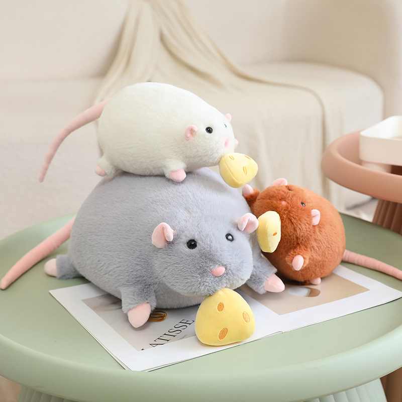 Cheese & Mouse Plush Doll - Cute Soft Stuffed Toy for Kids Bedroom Decor 14