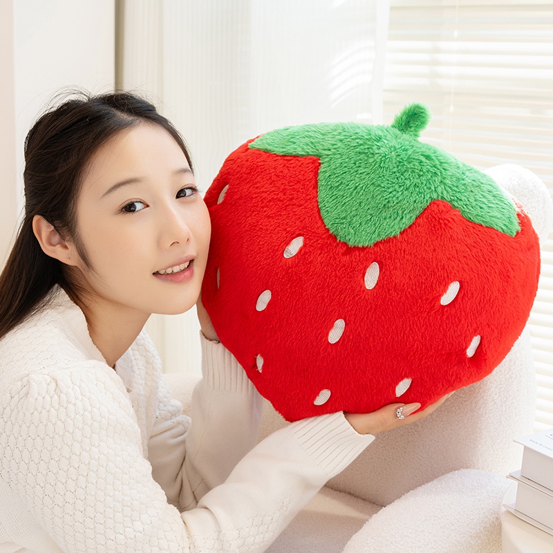 Adorable peluche de fresa: cojín esponjoso para decoración de sofá de dormitorio de niños y adultos. 14