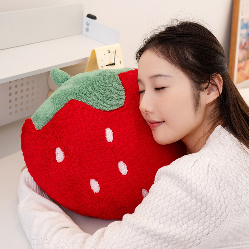 Adorable peluche de fresa: cojín esponjoso para decoración de sofá de dormitorio de niños y adultos. 15
