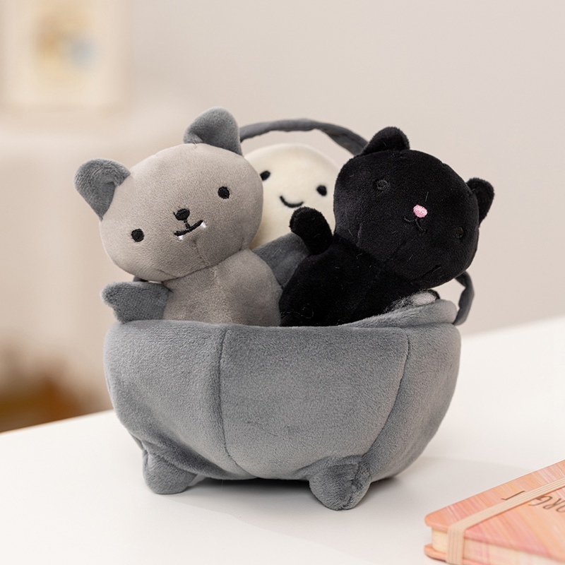 Peluche de Halloween con caldero, murciélago y fantasma: peluches suaves y espeluznantes 15