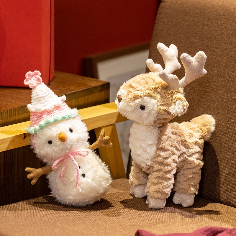 Festive Christmas Plush Doll Collection - Soft Stuffed Santa & Snowflake Toys 15