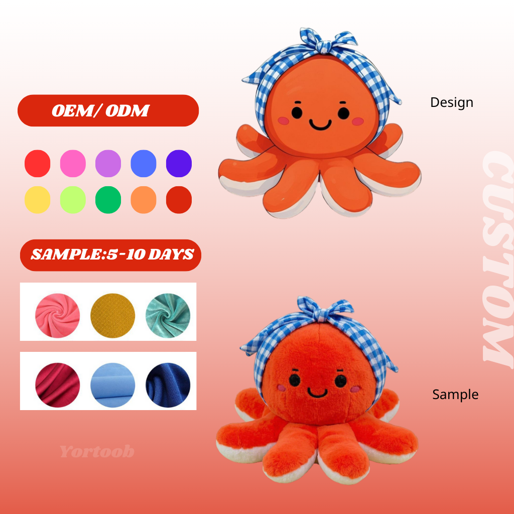 Custom​  High - Quality Personalized Octopus Plush Toy Giant Octopus Plush 150cm Low MOQ Stuffed Animal Factory 12