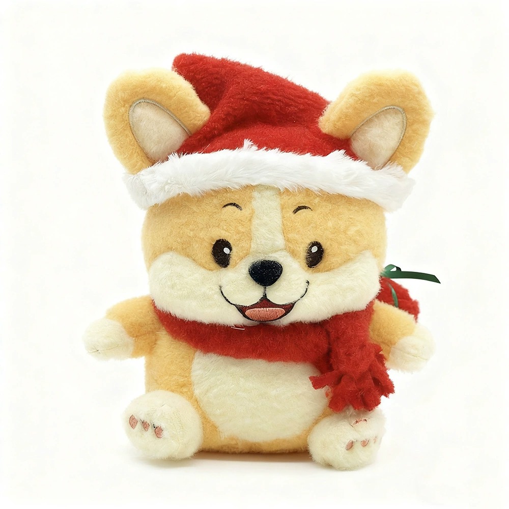 Festive Christmas Corgi Plush Toy Wholesale Christmas Plush Toys Stuffed Animal for Holiday Decor, Gifts, and Cuddles 15