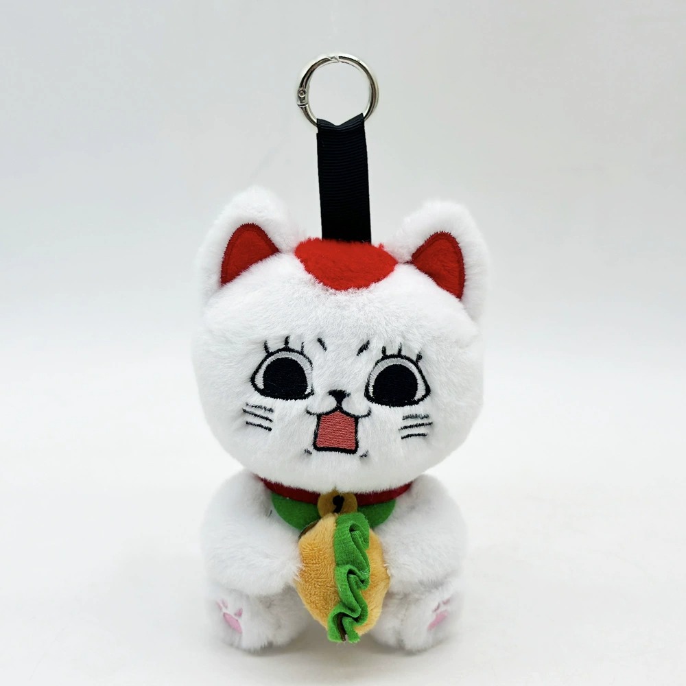 Llavero de peluche Turbo Granny Dandadan de 25 cm: adorable mascota con temática de gato de la suerte para bolsos y objetos de colección. 16