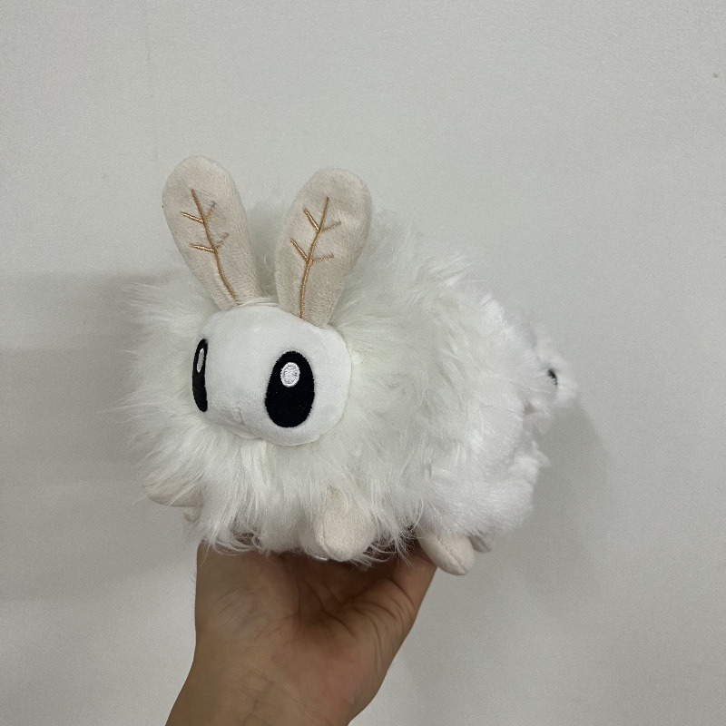 Fluffy White Moth Plushie Toy Cute Insect Plushie Soft Stuffed Animal with Antennae Wings Kawaii Gift 20cm 17