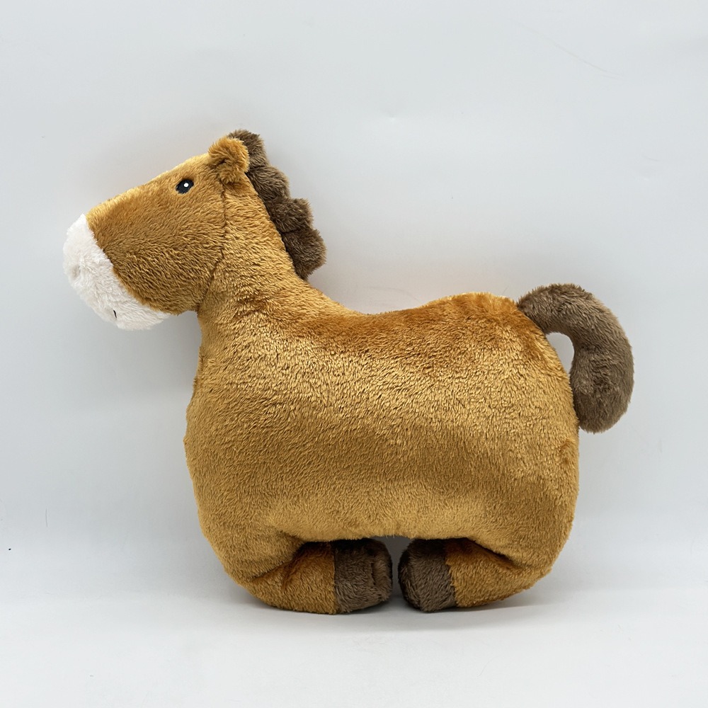 Cute Chubby Brown Horse Plush Toy Soft Stuffed Animal for Kids & Collectors 14