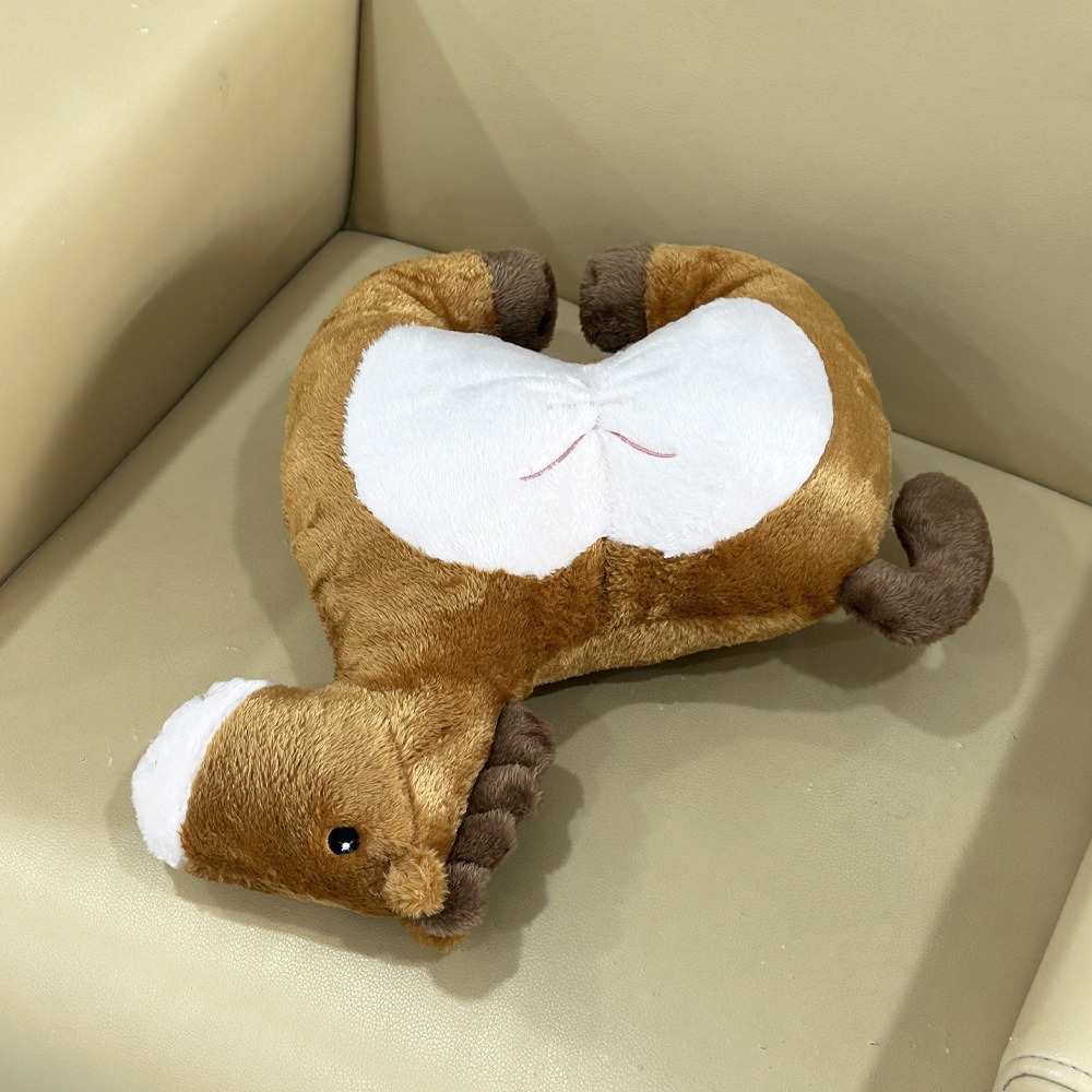 Cute Chubby Brown Horse Plush Toy Soft Stuffed Animal for Kids & Collectors 18
