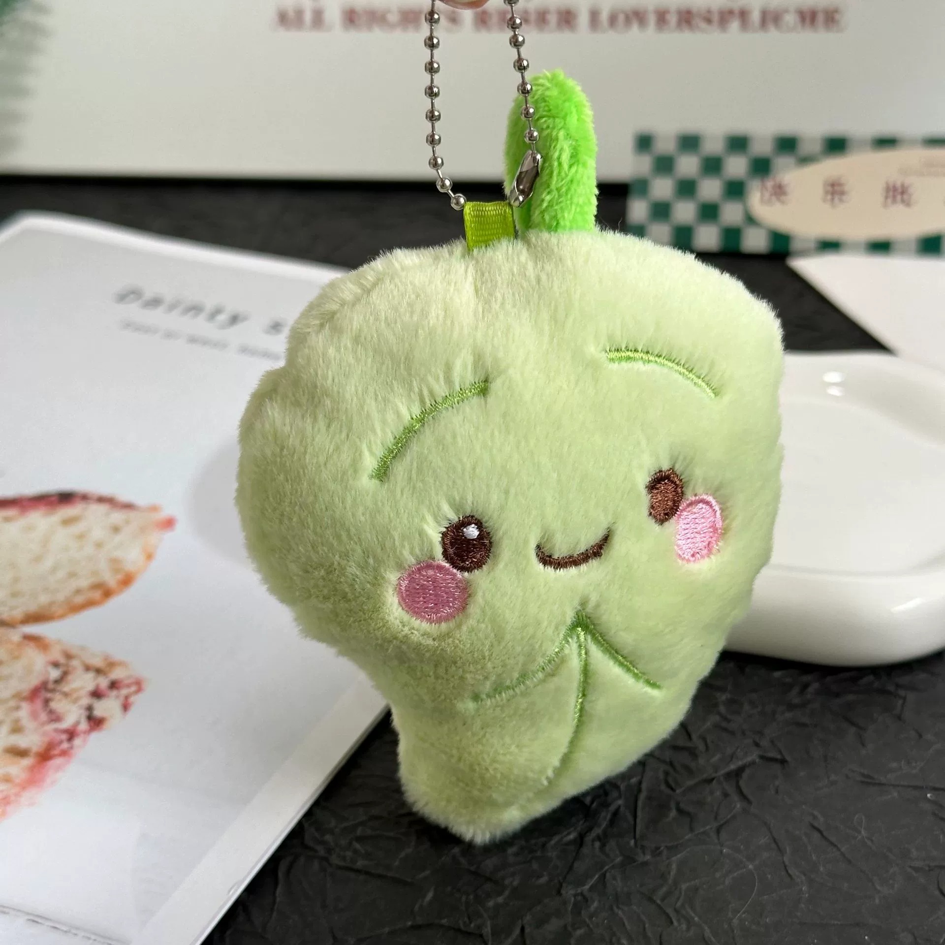 12cm Cute Leaf Plush Keychains - Orange Maple & Green Leaf Stuffed Charms with Adorable Expressions 17