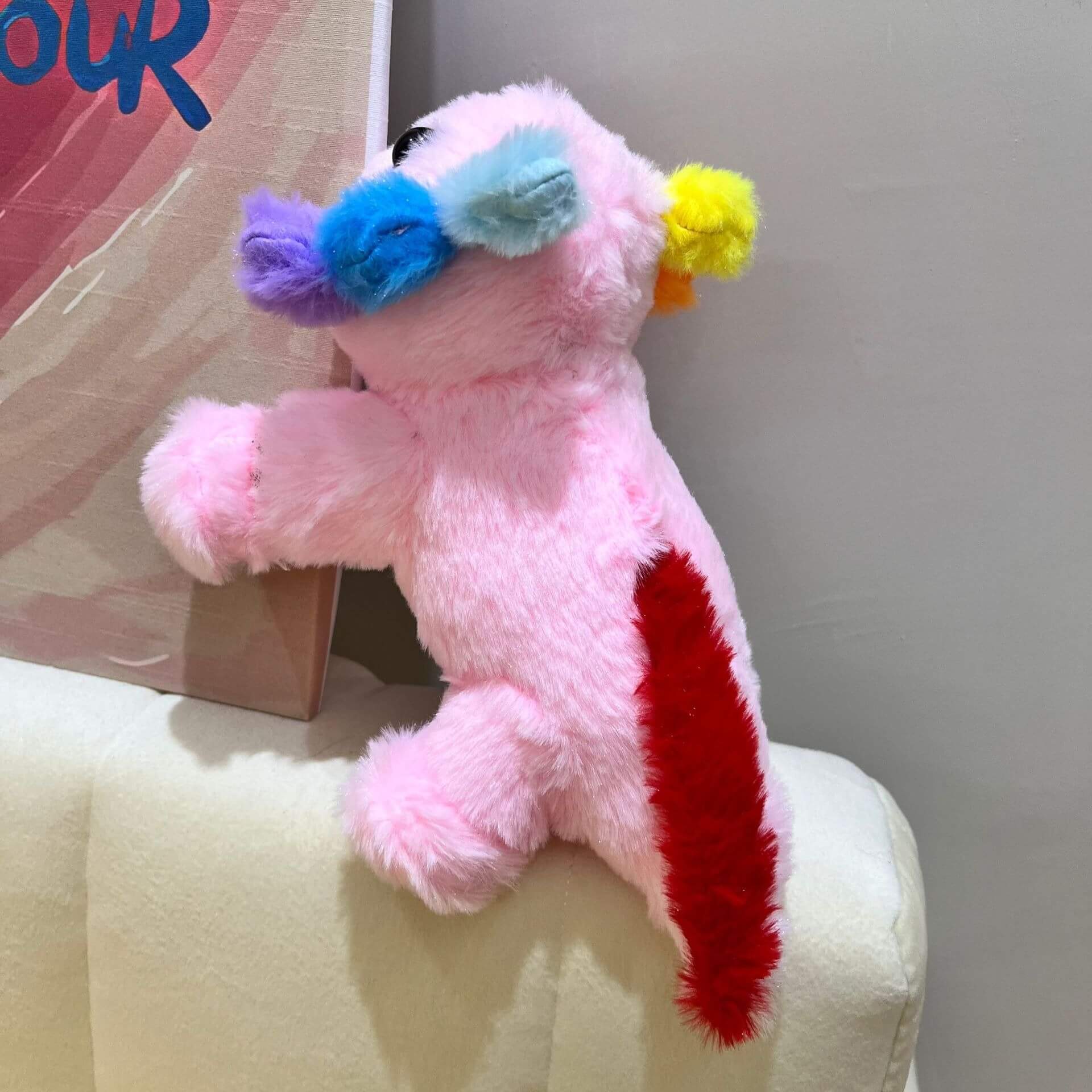 Wholesale 25CM Cute Furry Mexican Rainbow Axolotl Plush Keychain Multi Colors Soft Stuffed Salamander Peluche Kids Gift 16