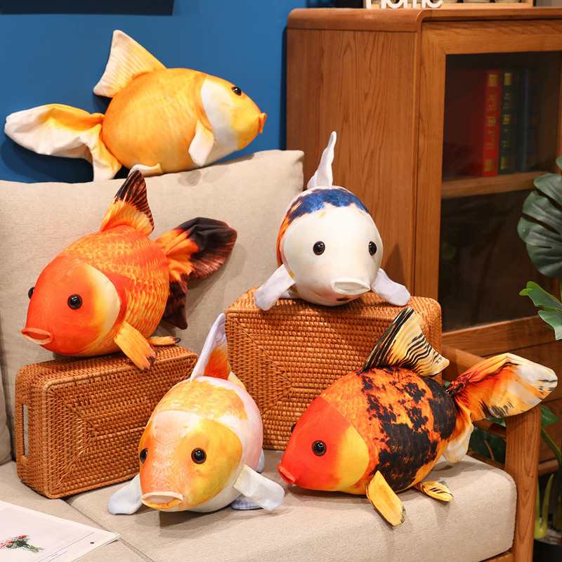 Realistic Goldfish Plush Toy - Soft Stuffed Goldfish Doll with Vivid Scales & Flowy Fins, Safe for Kids Toddlers & Adult 11