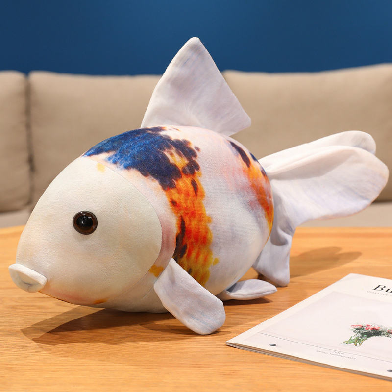 Realistic Goldfish Plush Toy - Soft Stuffed Goldfish Doll with Vivid Scales & Flowy Fins, Safe for Kids Toddlers & Adult 14